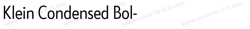 Klein Condensed Bol字体转换